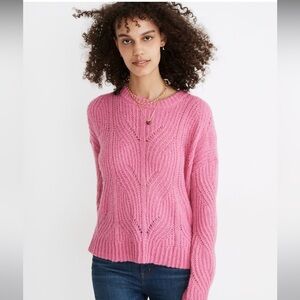 Madewell Pink Charley Pullover Sweater
